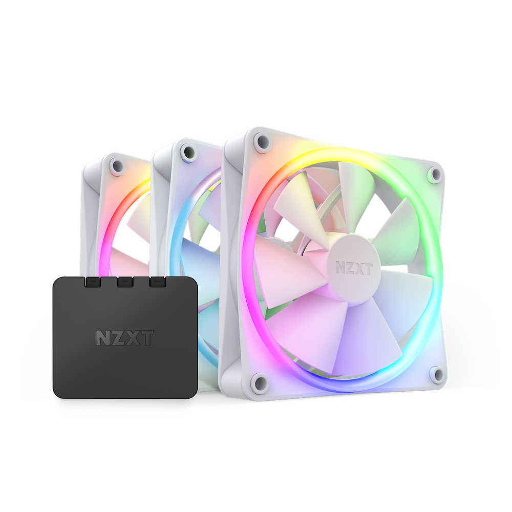 NZXT F120RGB 120MM RGB WHITE TRIPLE PACK FANS - Cryptech