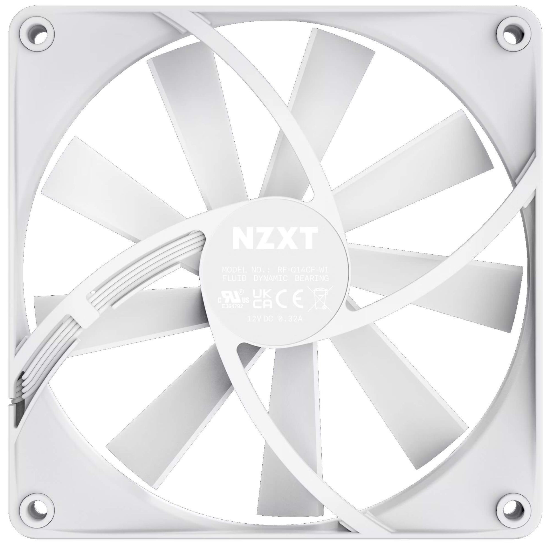 NZXT F140Q 140MM QUIET AIRFLOW WHITE FAN - Cryptech