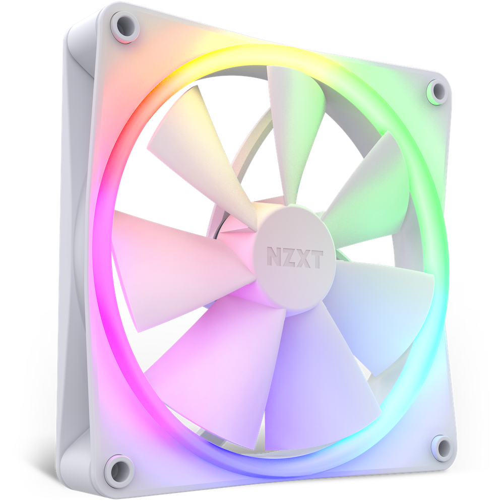 NZXT F140RGB 140MM RGB WHITE FAN - Cryptech