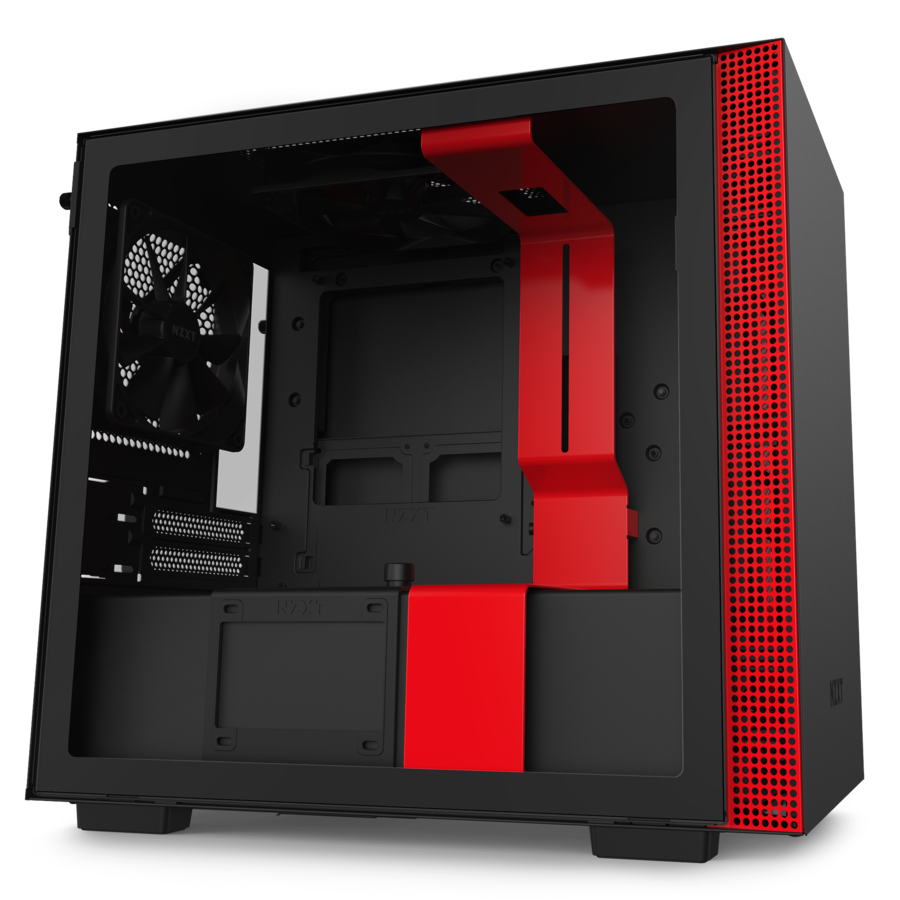 NZXT H210 MATTE BLACK/RED - Cryptech