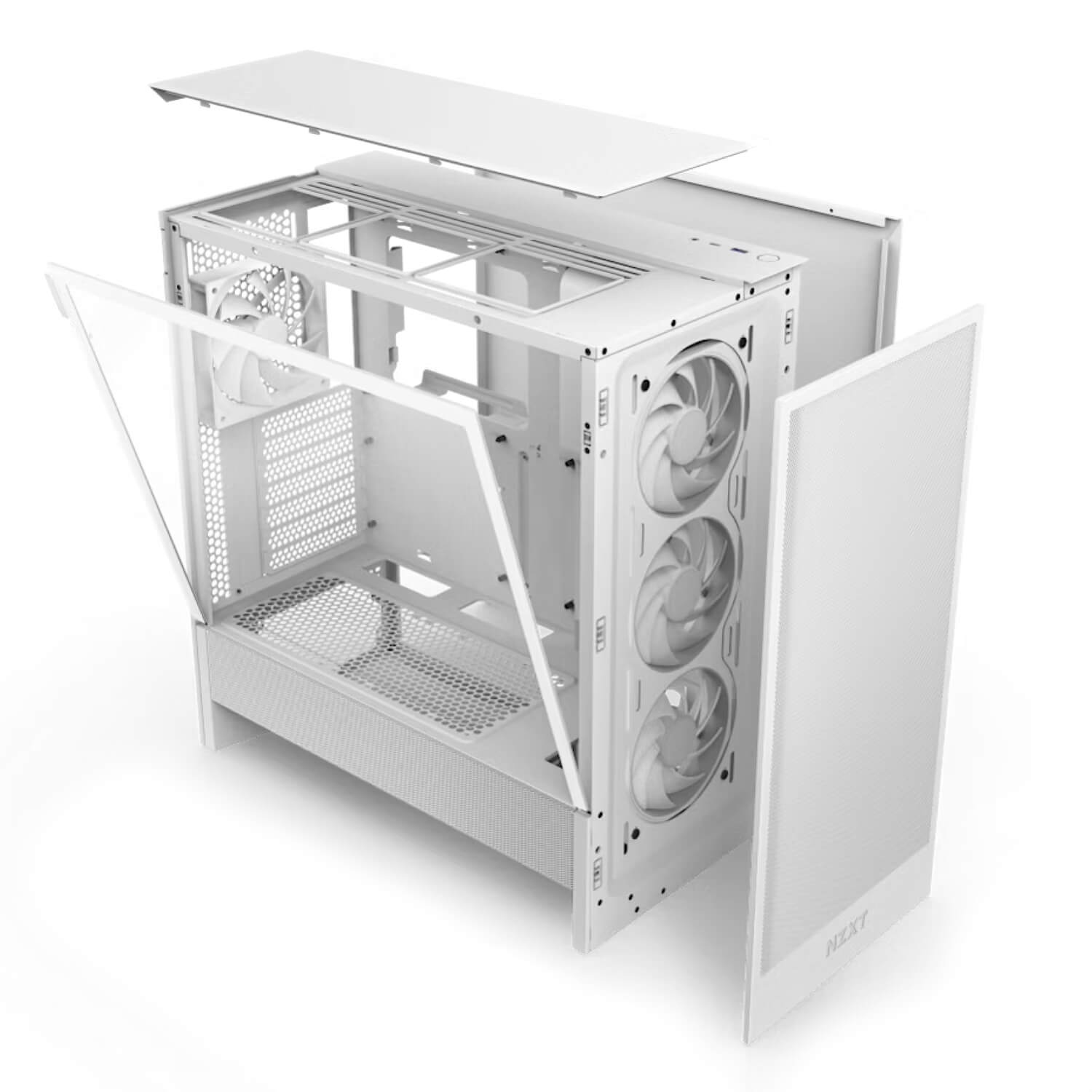 NZXT H5 Flow RGB (2024) Compact Mid-Tower ATX Case White