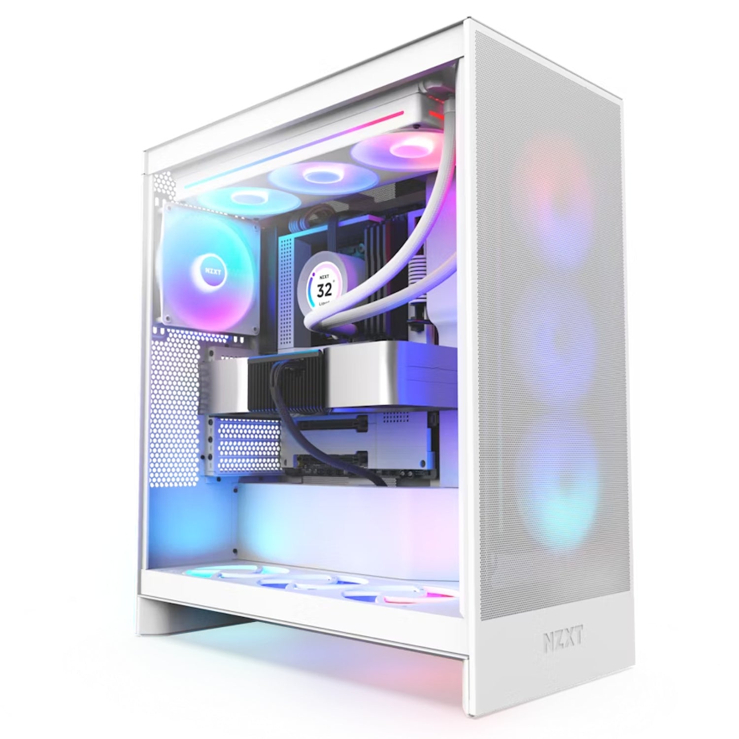 NZXT H7 Flow RGB Mid-Tower ATX Case White