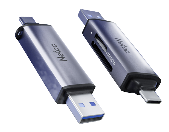 קורא כרטיסים Netac Card READER WK13 USB3.0+TYPE-C Msd/SD - Cryptech