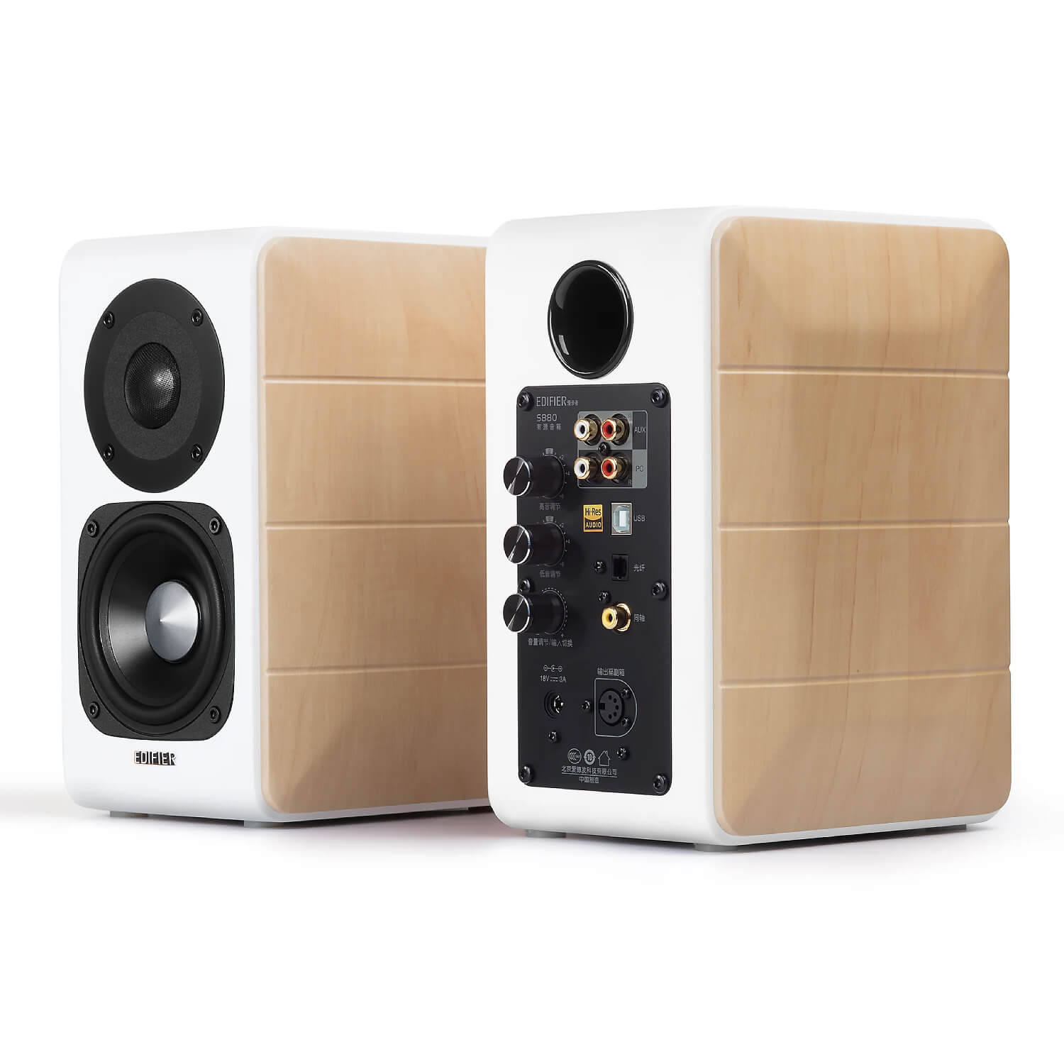 רמקולים בצבע לבן EDIFIER 2.0 S880DB 88W HI-RES BLUETOOTH