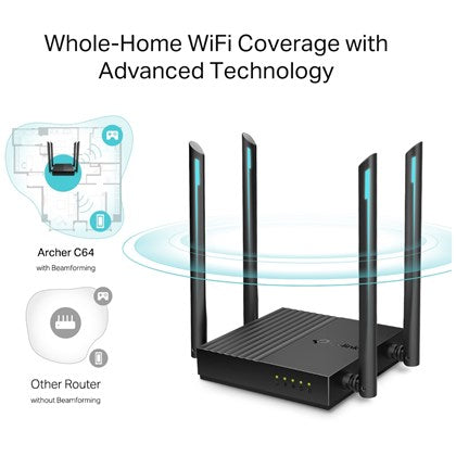 ROUTER Archer C64 AC1200 Wireless MU-MIMO WiFi