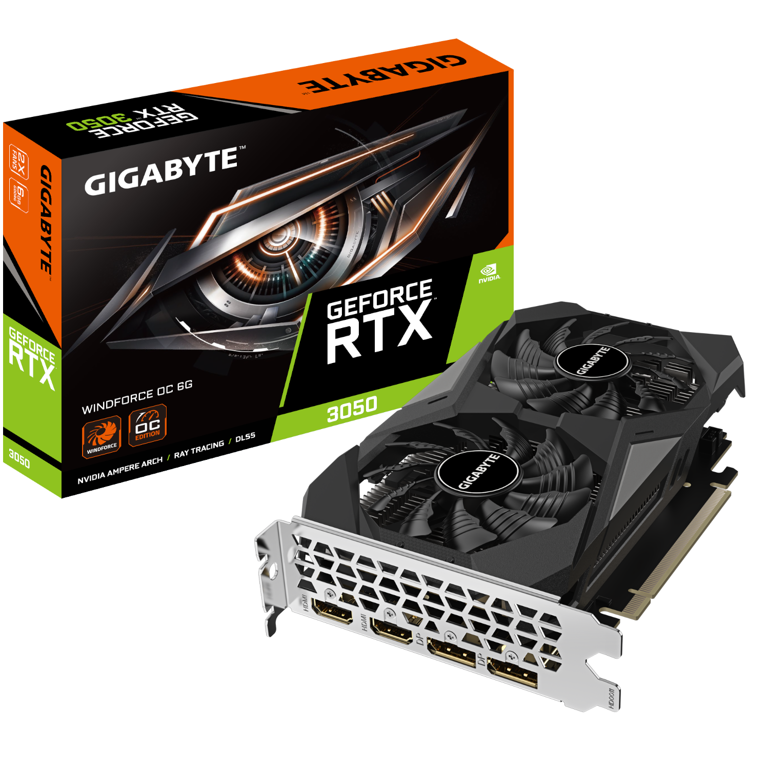 כרטיס מסך Gigabyte GeForce RTX 3050 Windforce 2 6GB