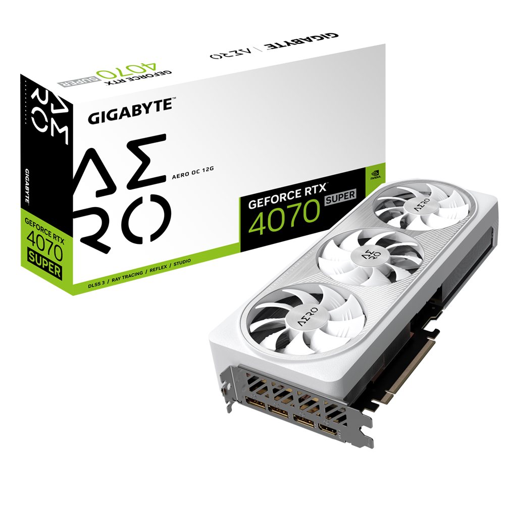 כרטיס מסך Gigabyte GeForce RTX 4070 SUPER AERO OC 12GB - Cryptech