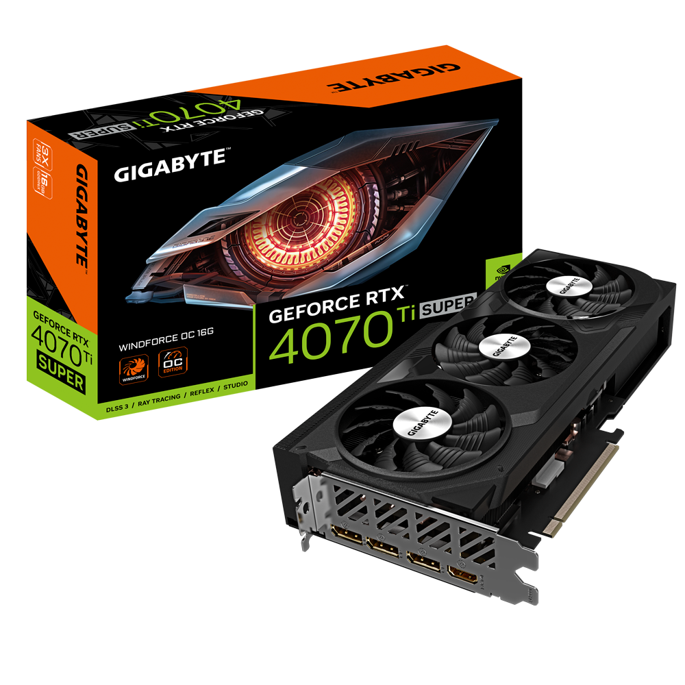 כרטיס מסך Gigabyte GeForce RTX 4070 Ti Super Windforce 3 OC 16GB - Cryptech