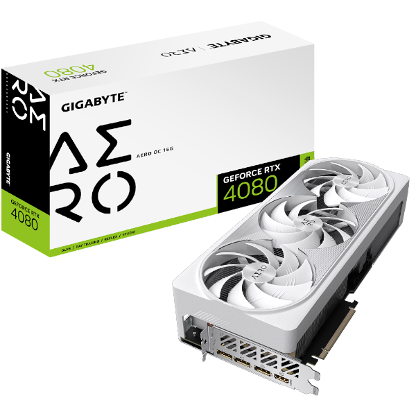 כרטיס מסך Gigabyte RTX 4080 16GB AERO OC White Pcie 4.0 - Cryptech