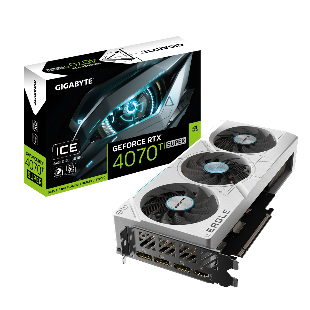 כרטיס מסך Gigabyte GeForce RTX 4070 Ti Super Eagle OC ICE 16GB - Cryptech