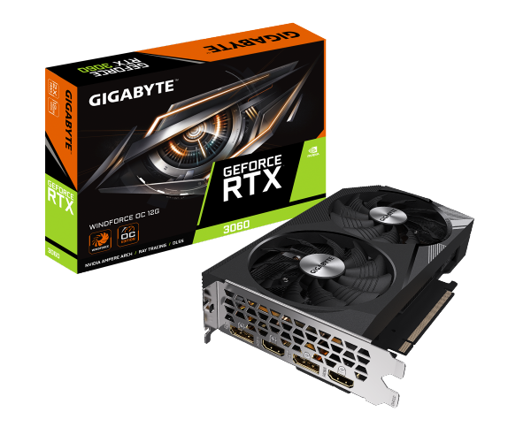 כרטיס מסך OC 12GB  Gigabyte RTX 3060 Windforce 2 - Cryptech