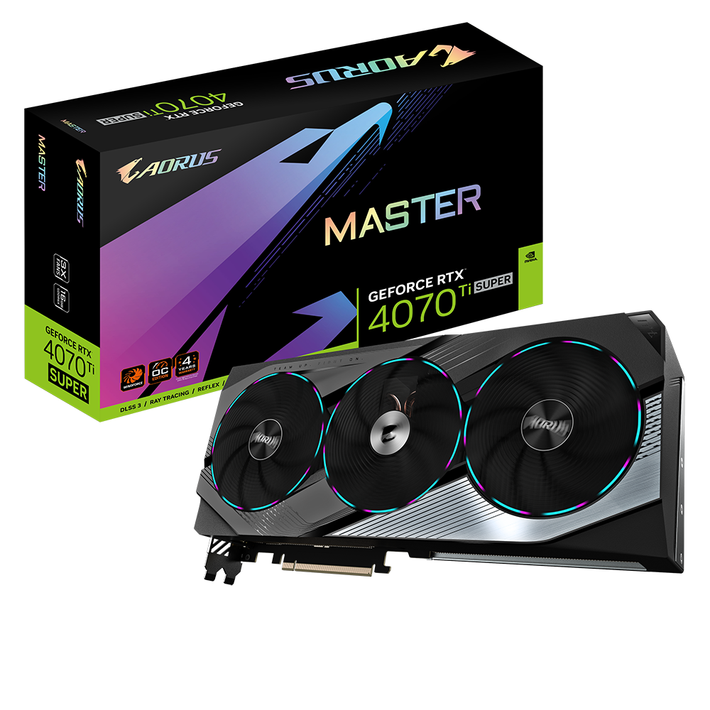 כרטיס מסך AORUS GeForce RTX 4070 Ti Super Master 16GB