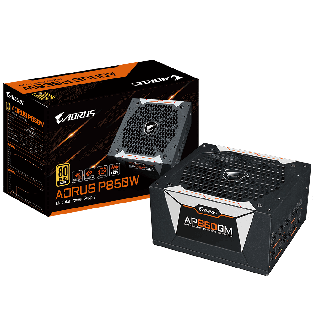 ספק כוח מודולרי AORUS P850W 80 PLUS GOLD Modular 13.5 CM FAN - Cryptech