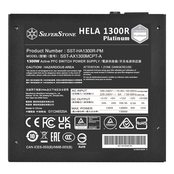 SILVERSTONE PSU 1300W HELA 1300R PLATINUM - Cryptech