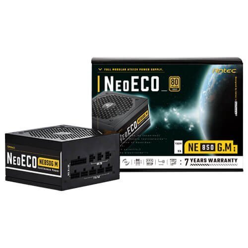 ספק כוח Antec NeoEco 850W Gold fully Modular120mm Silent Fan - Cryptech