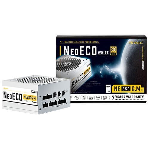 ספק כוח Antec NeoEco Gold Modular 850W White 120mm Silent Fan - Cryptech