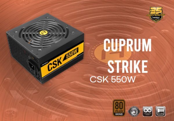 ספק כוח ANTEC CSK 550W 80 Plus Bronze Non Modular120mm Fan Atx - Cryptech