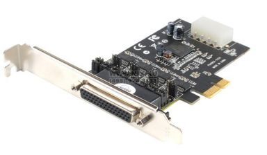 STLAB PCI-E CARD RS232 4 PORTS WITH POWER FOR POS WITH FAN OUT CABLE (1 TO 4) LOW PROFILE BRACKET - Cryptech