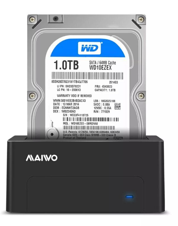 תחנת עגינה לדיסק בודד 3.5/2.5 MAIVO Single HDD DOCKING STATION - Cryptech