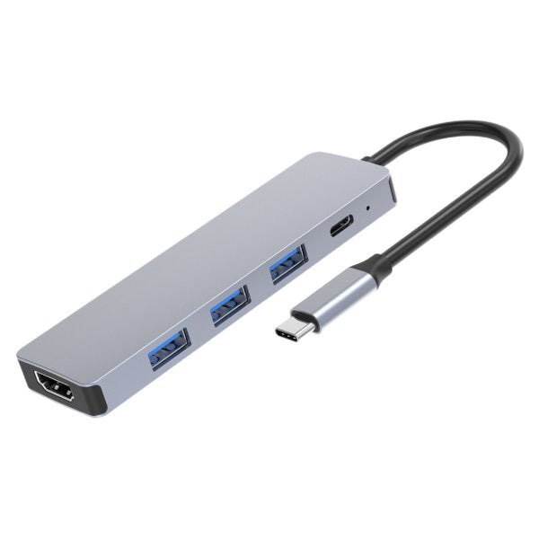 תחנת עגינה SOLID HB422 5 in 1 Type-C Hub HDMI USB3.0 PD3.0 - Cryptech