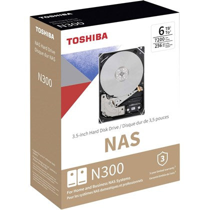 TOSHIBA N300 6TB NAS HDD/(256MB-7200RPM)