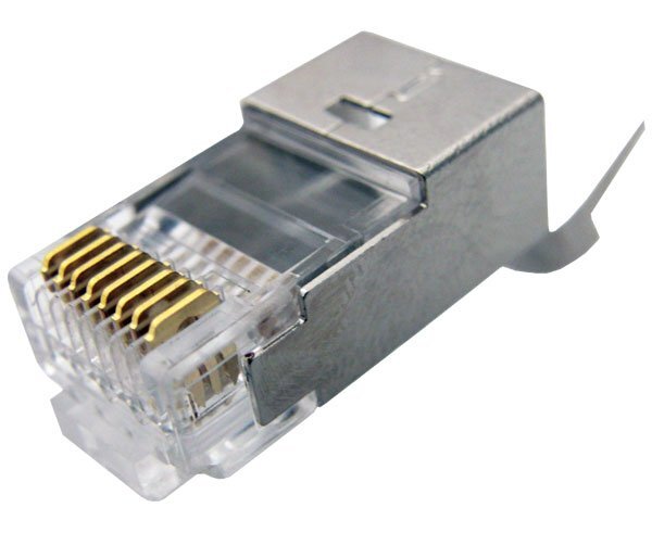 תקע זכר מסוכך לכבלי רשת FTP male Connector RJ-45 Cat 7 - Cryptech