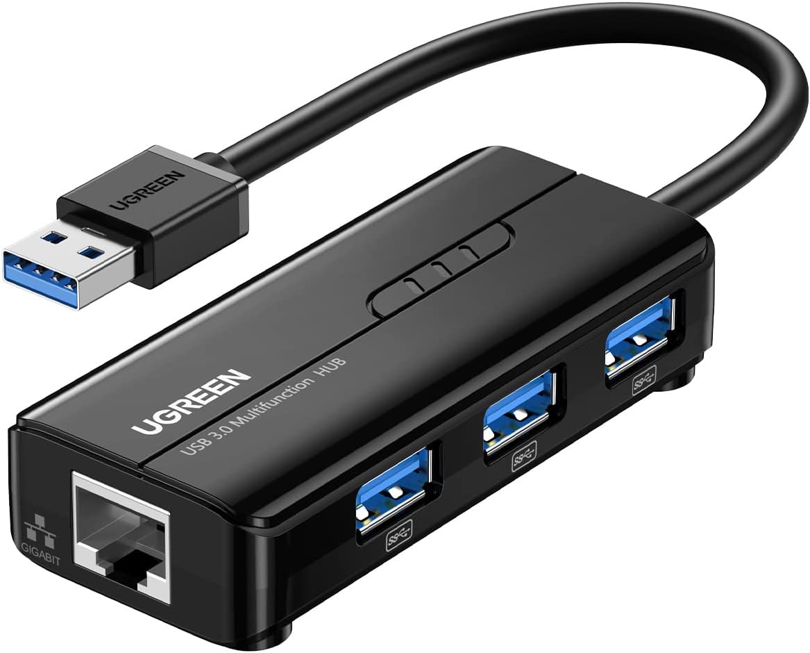 UGREEN USB-A to USB-A3.0 x3 + 1G LAN Hub