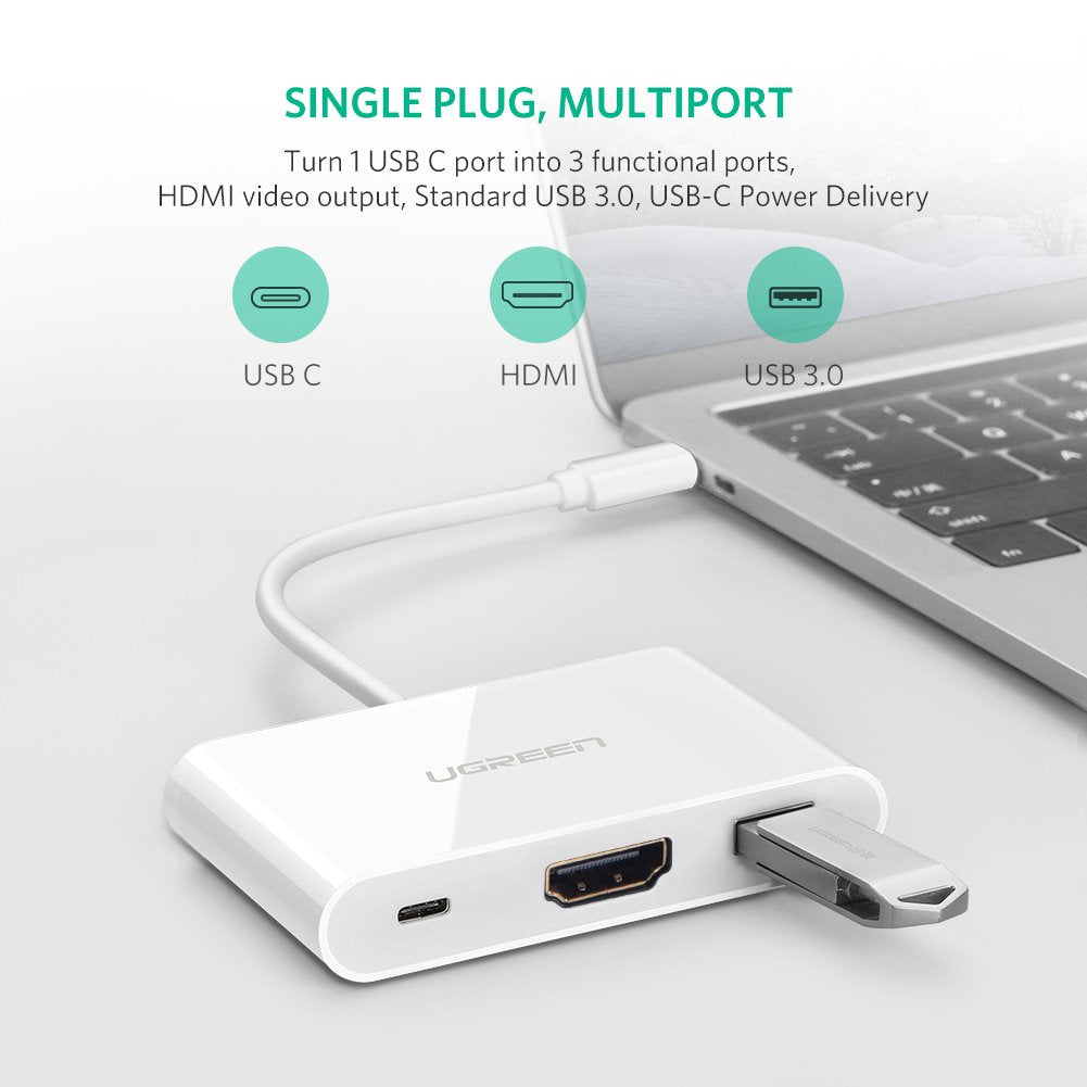 UGREEN USB-C TO HDMI | USB-A | USB-C PD 0.15M DOCK - Cryptech