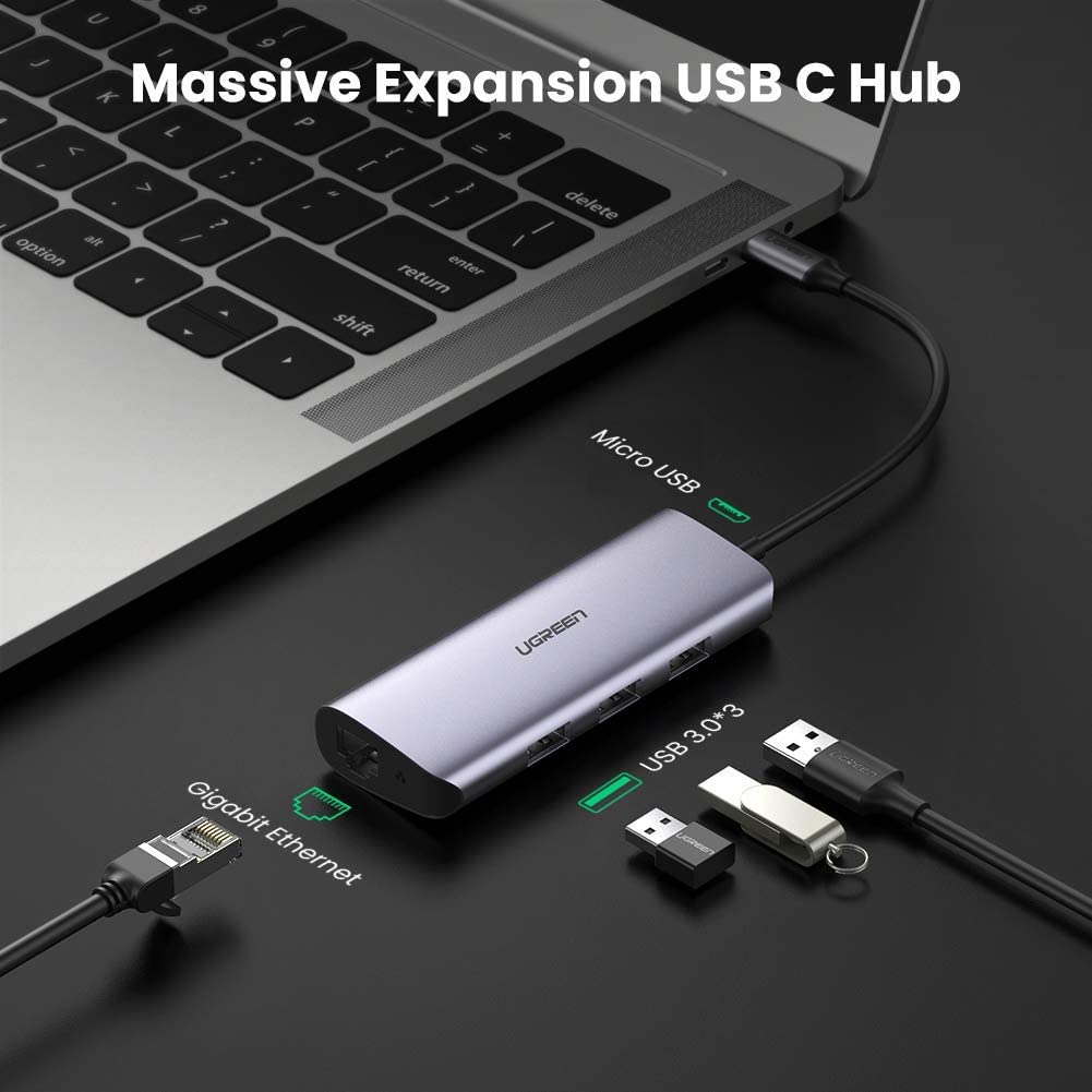 UGREEN USB-C TO USB-A X3 | GIGABIT LAN HUB - Cryptech