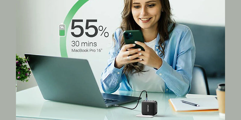 Vention 140W PD3.1 GaN 4-Port USB (C + C + C + A) Wall Charger White