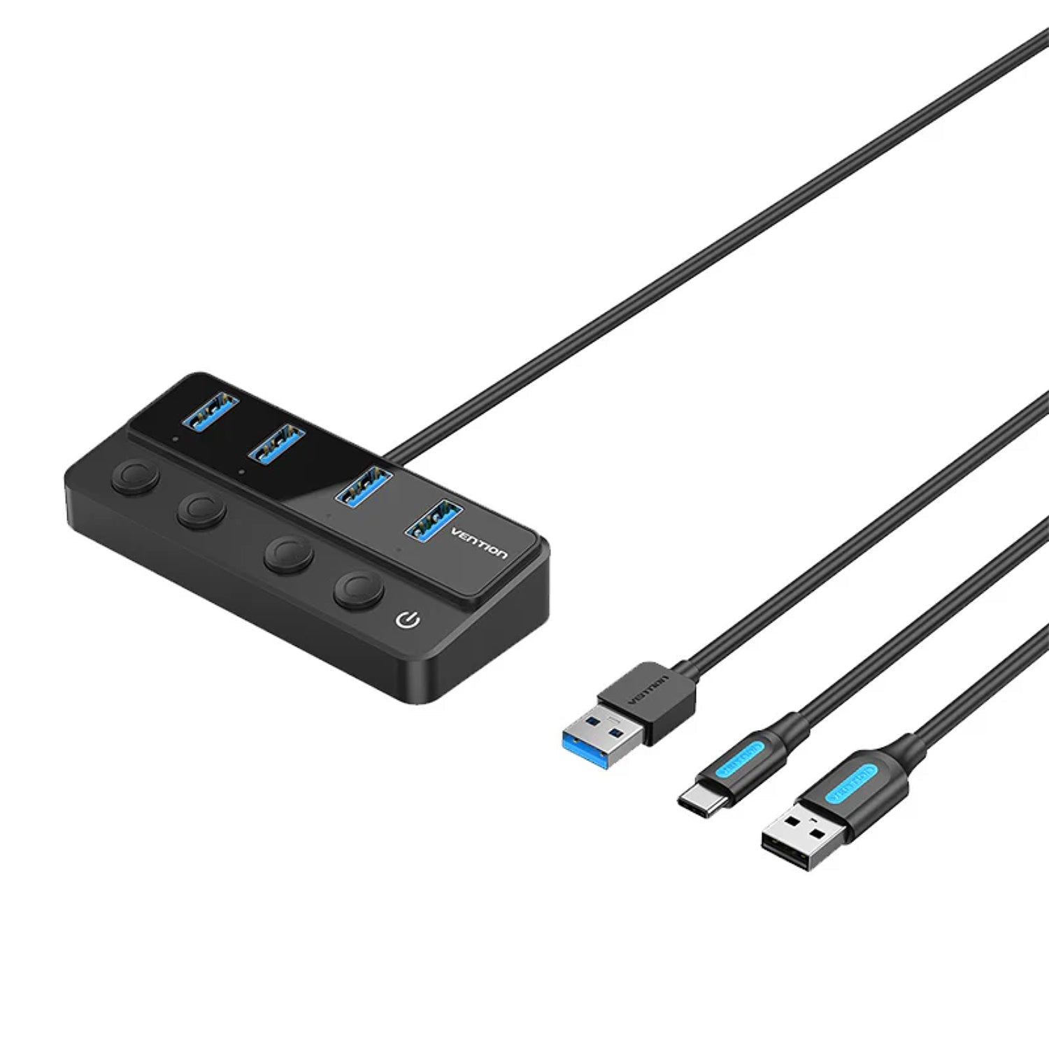 Vention USB-A to USB-A x4 | on/off Switches | USB-C | HUB