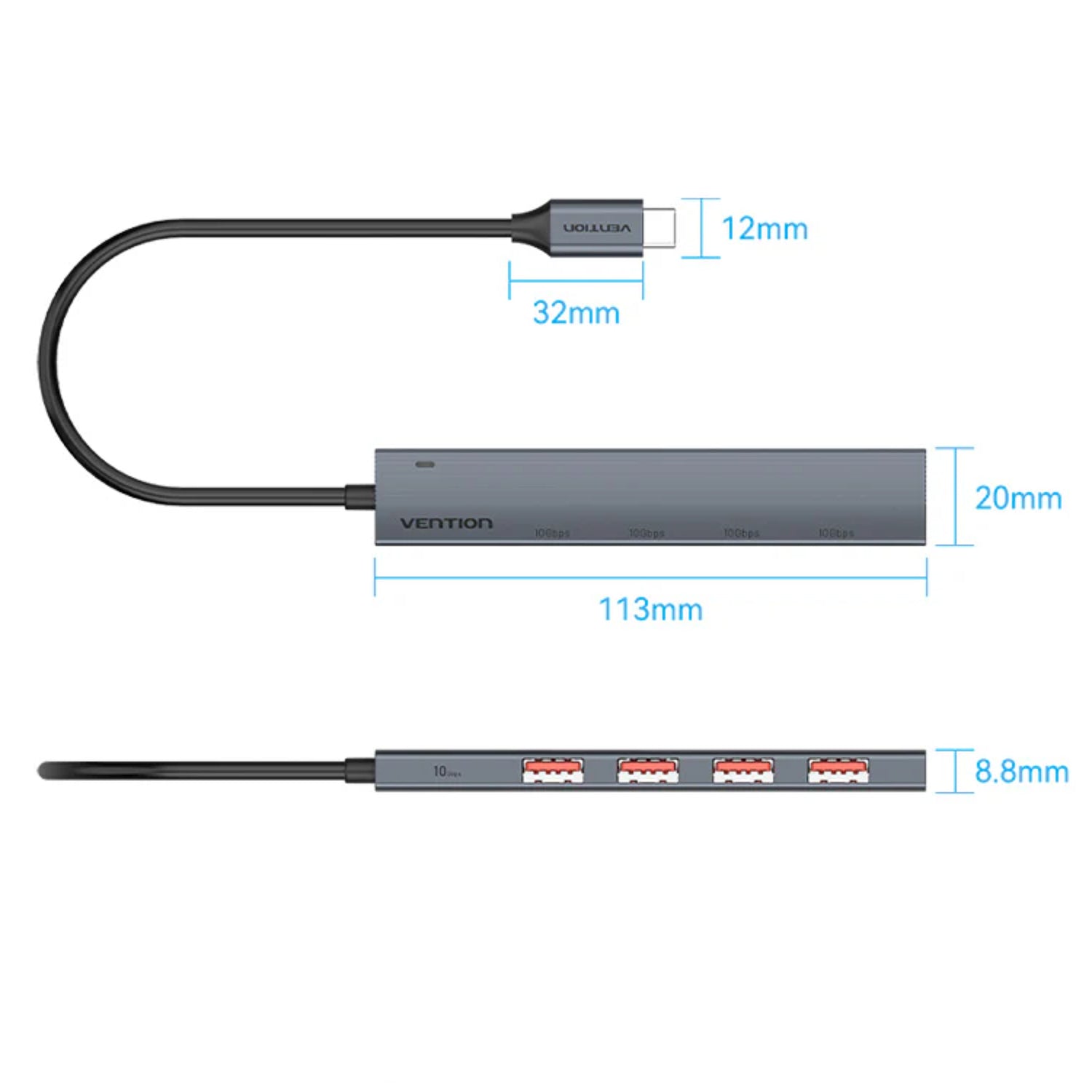 Vention USB-C to USB-A x4 | USB-C | HUB