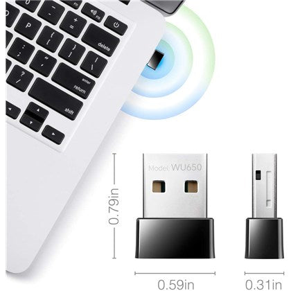 Wireless AC650 Dual Band Mini USB Nano Cudy