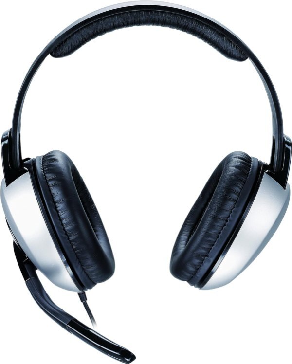 אוזניות ומיק Genius HS-05A Headphones and Mic PL Silver/Black - Cryptech