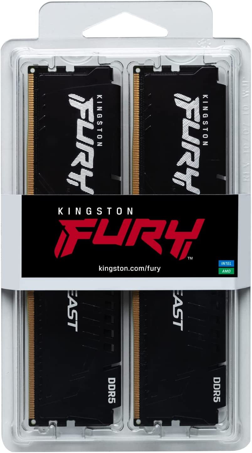 ז.לנייח Kingston Fury Beast BLACK 32GB 2X16 DDR5 6000Mhz C40 XMP - Cryptech