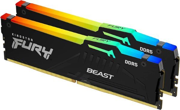 ז. לנייח Kingston Fury Beast RGB 32GB 2X16 DDR5 5200Mhz C36 KIT - Cryptech