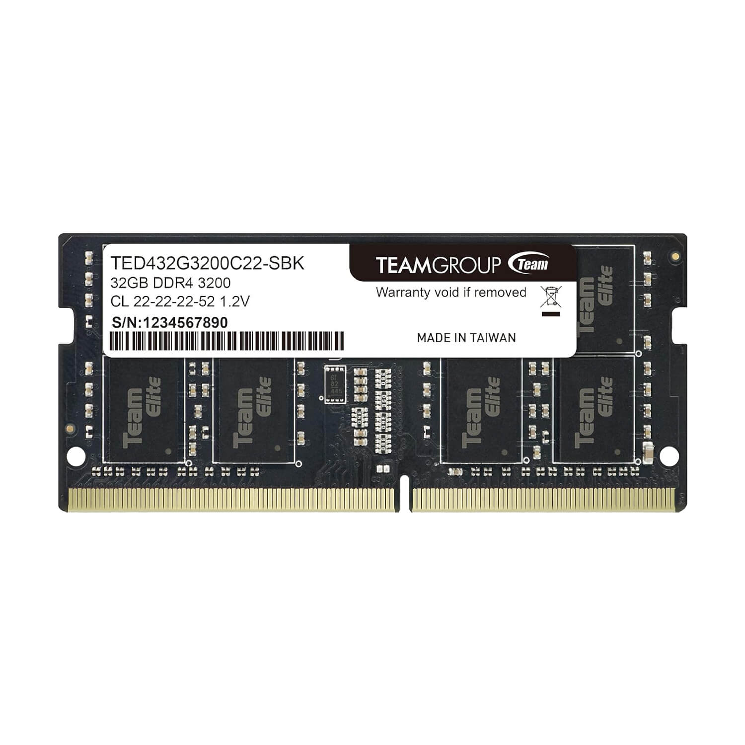 זיכרון TEAMGROUP DDR4 32G 3200 CL22 ELITE SODIMM - Cryptech