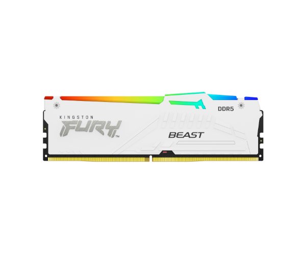 זכרון Kingston Fury Beast RGB White 32GB 2X16 6000MHZ AMD/Intel