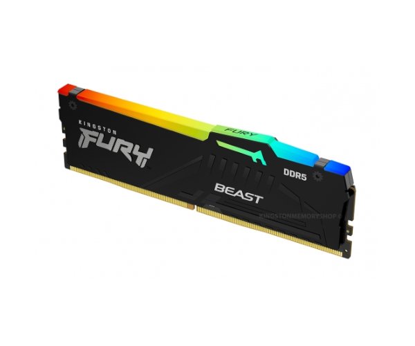 זכרון לנייח Kingston Fury Beast RGB DDR5 32GB 6000MHZ C40 XMP 3.0