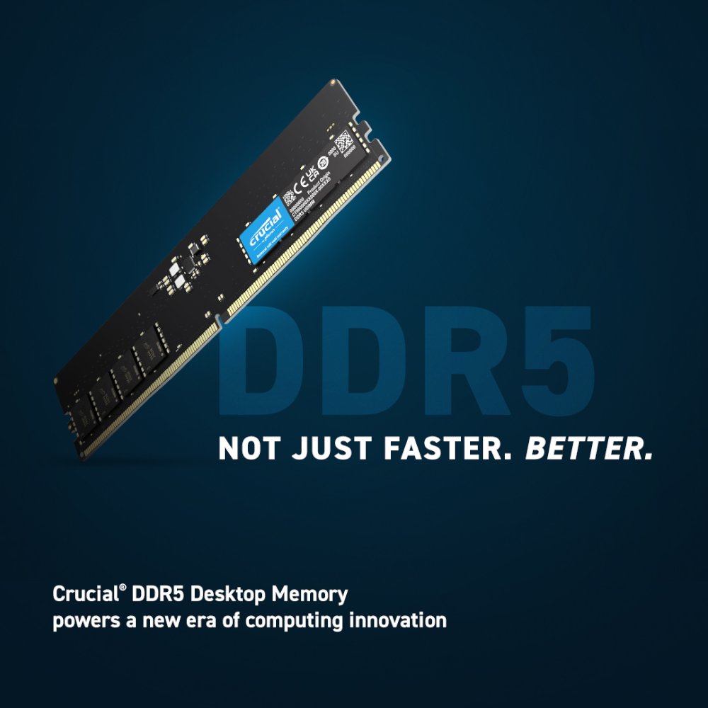 זכרון לנייח Crucial 16GB DDR5 5600Mhz C46 - Cryptech