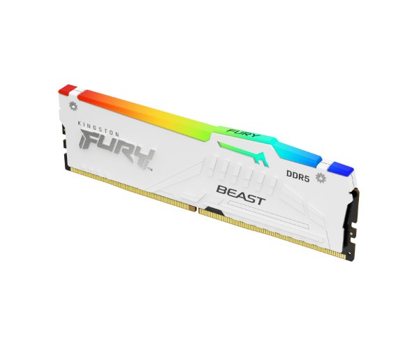 זכרון Kingston Fury Beast RGB White 32GB 2X16 6000MHZ AMD/Intel